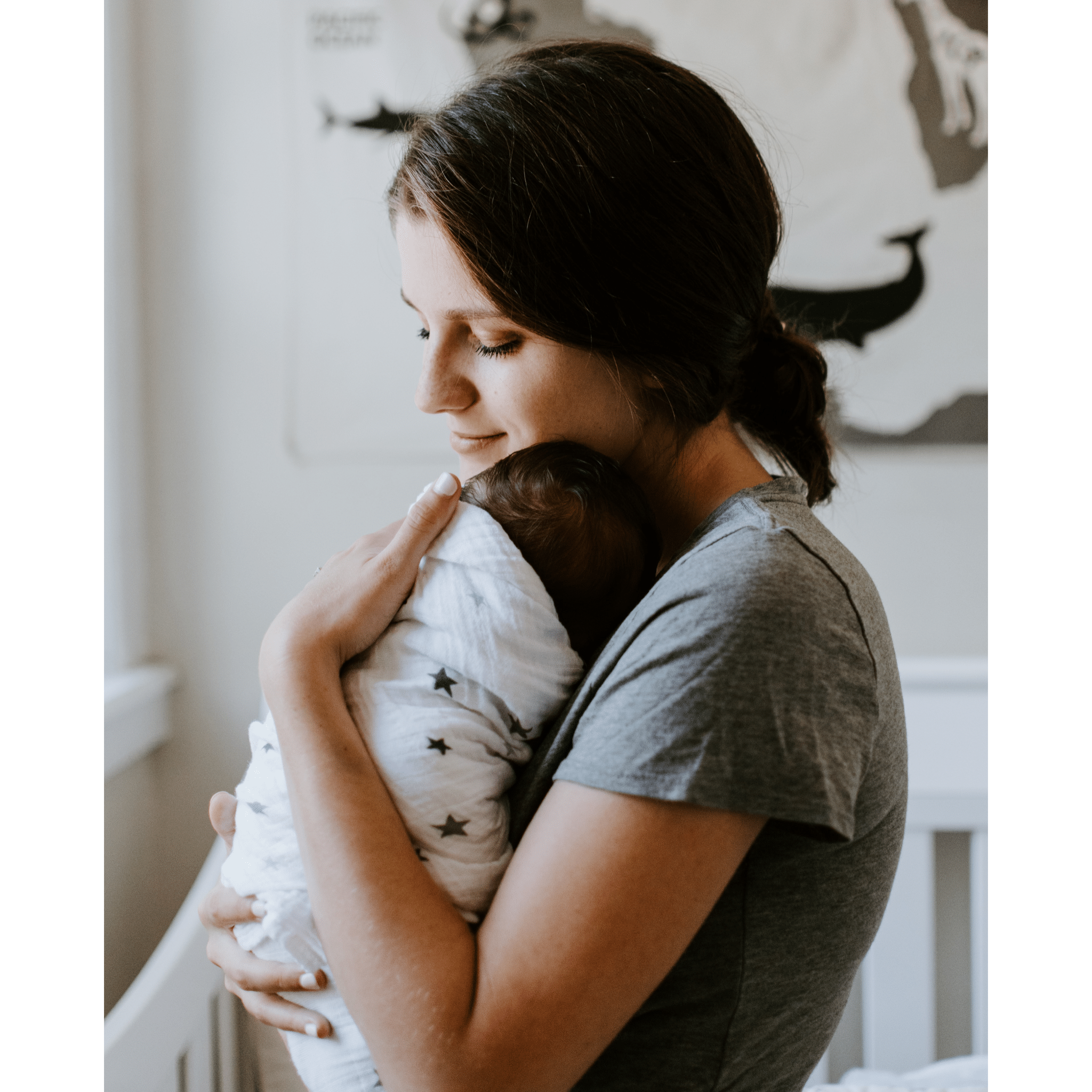 Oklahoma Postpartum Doula Services caring for newborn