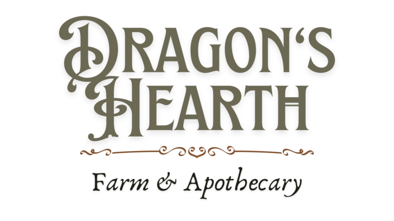 dragons hearth farm word logo